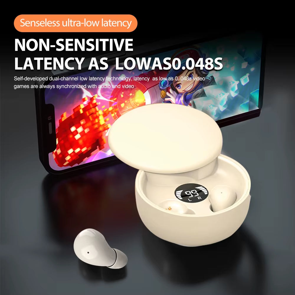 Invisible Sleep Headphones Bluetooth 5.4 Earphones Mini Earbuds TWS Wireless HIFI Stereo Noise Reduction Waterproof Heasets