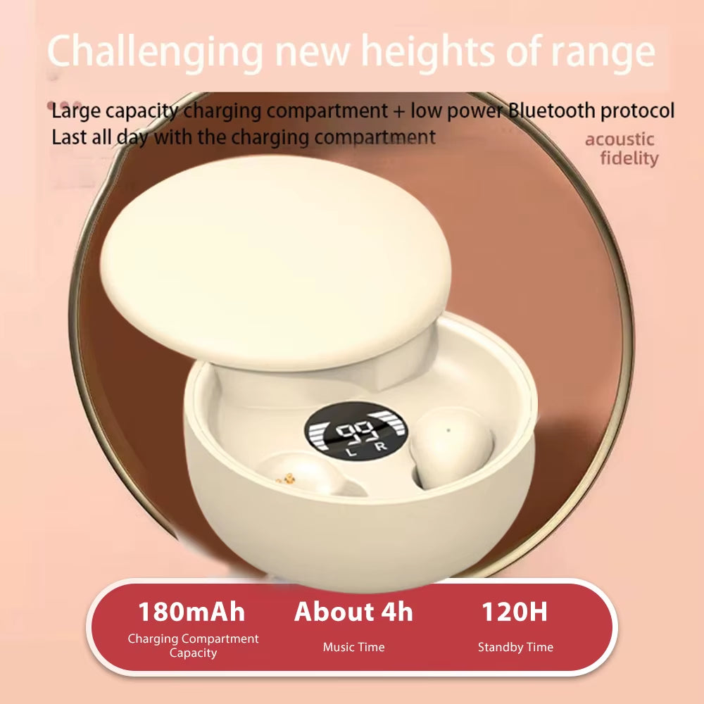 Invisible Sleep Headphones Bluetooth 5.4 Earphones Mini Earbuds TWS Wireless HIFI Stereo Noise Reduction Waterproof Heasets